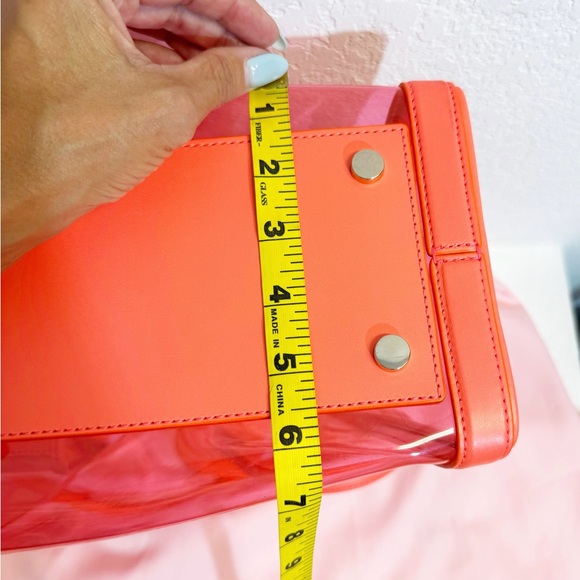 NWT-Kate Spade Neon Clear Tote and Pouch & Wristlet Pool Set of 3 Beach Stadium - Picture 11 of 16